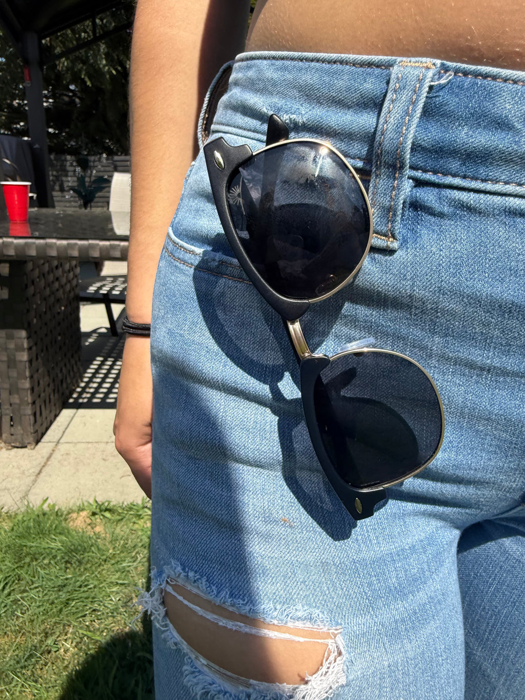 Metanoia Rise UV400 Sunglasses – Black & Gold Accent