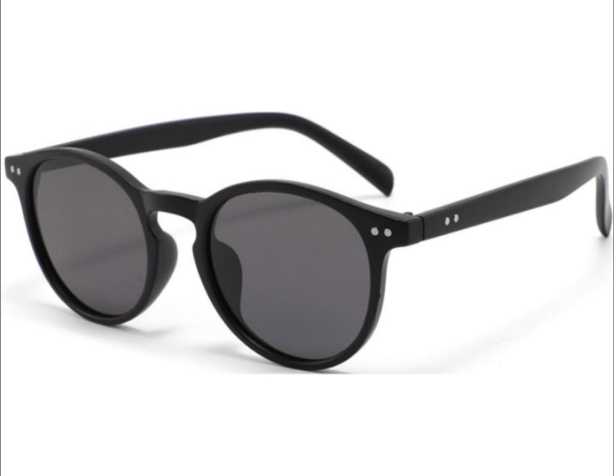 Metanoia Rise UV400 Sunglasses – Glossy Black Round Frame