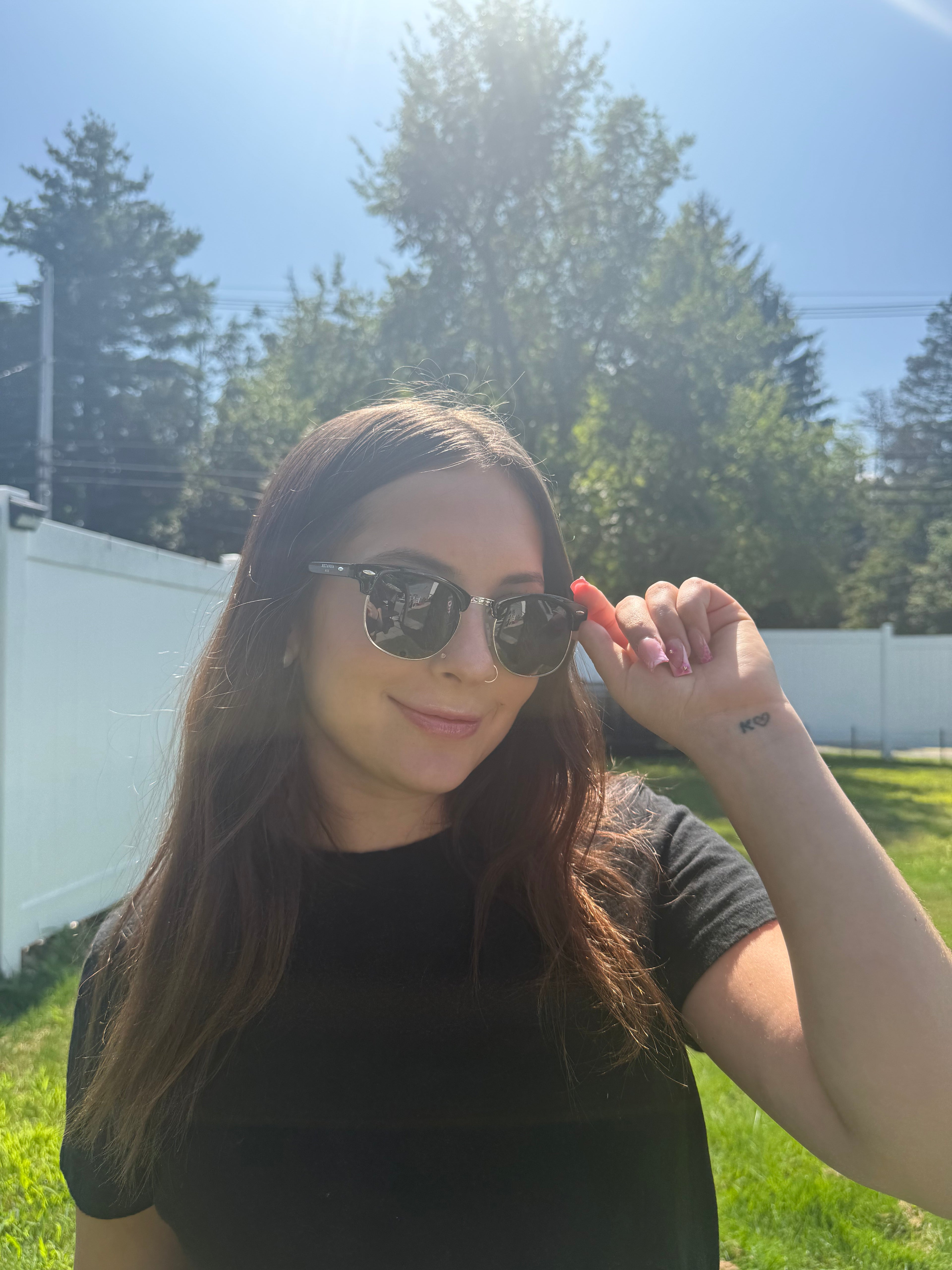 Metanoia Rise UV400 Sunglasses – Black & Gold Accent