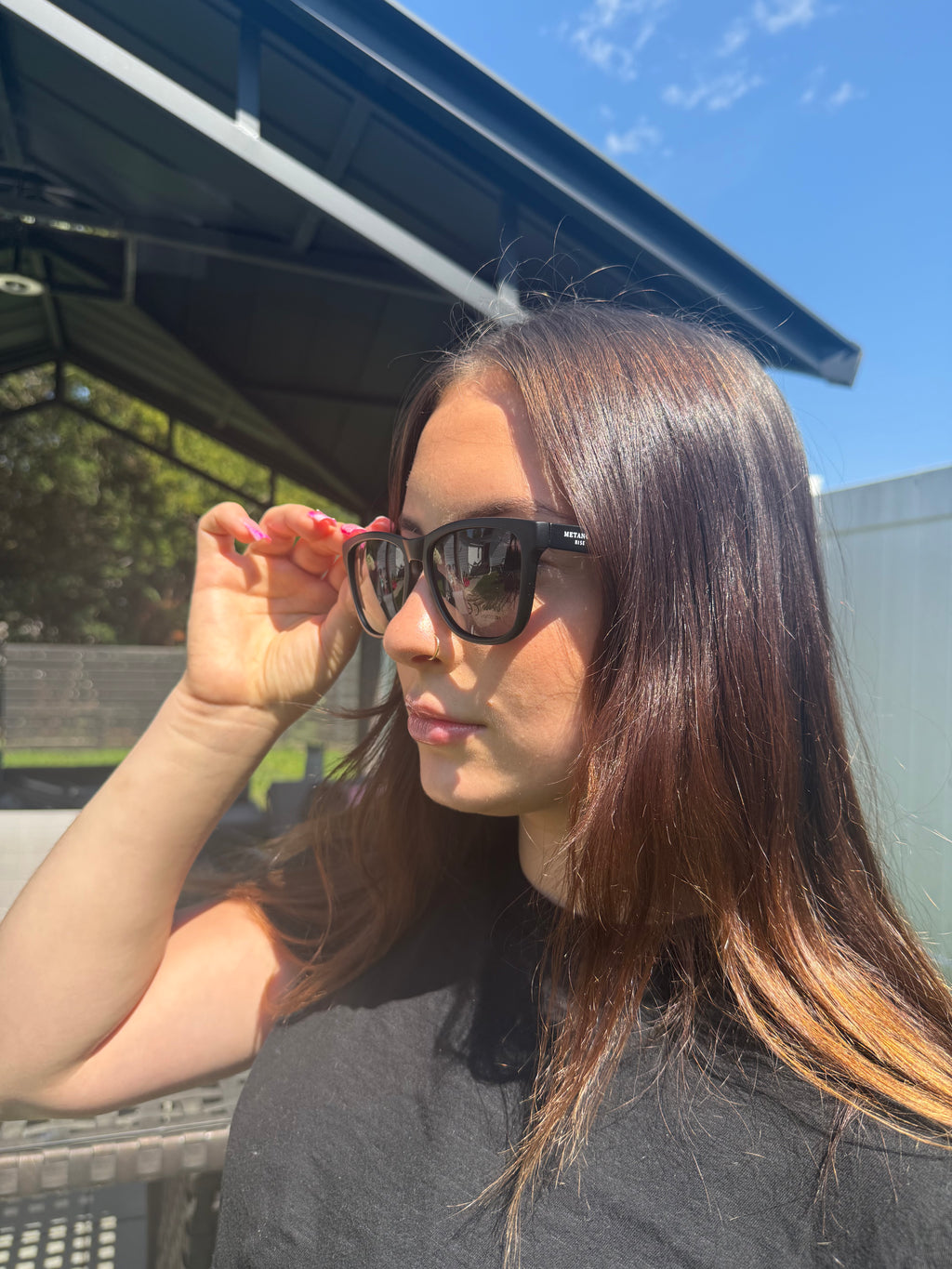 Metanoia Rise UV400 Sunglasses – Classic Black Frame