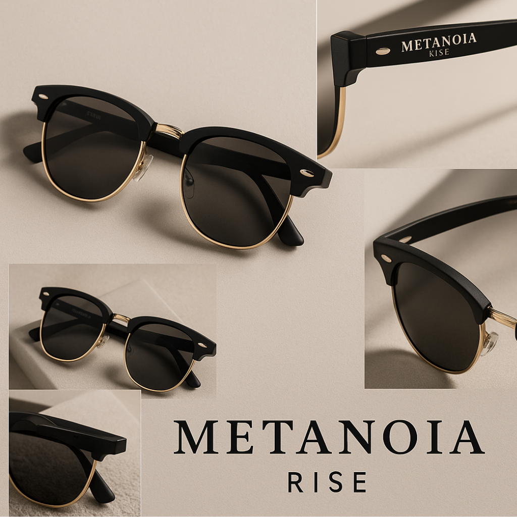 Metanoia Rise UV400 Gold Accent Sunglasses
